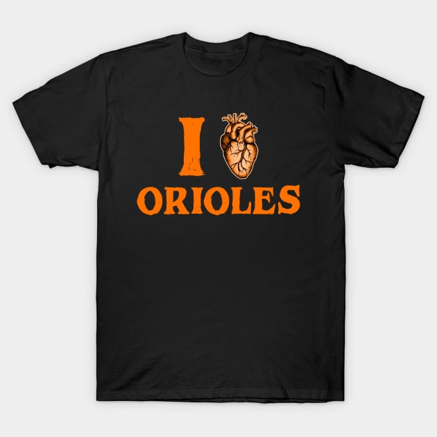 I HEART ORIOLES - ORIOLES FAN T-Shirt by HamzaNabil